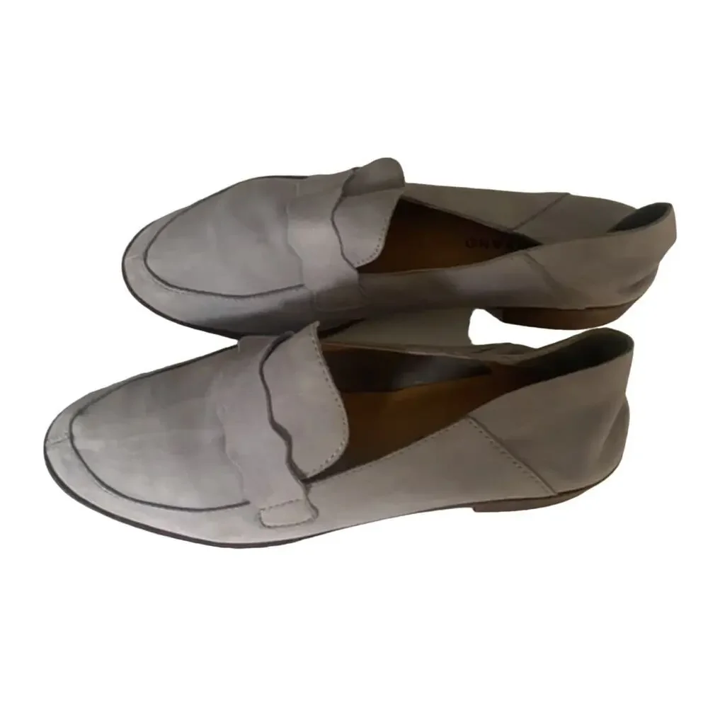 Lucky Brand Soft Grey Suede Loafers Size 7